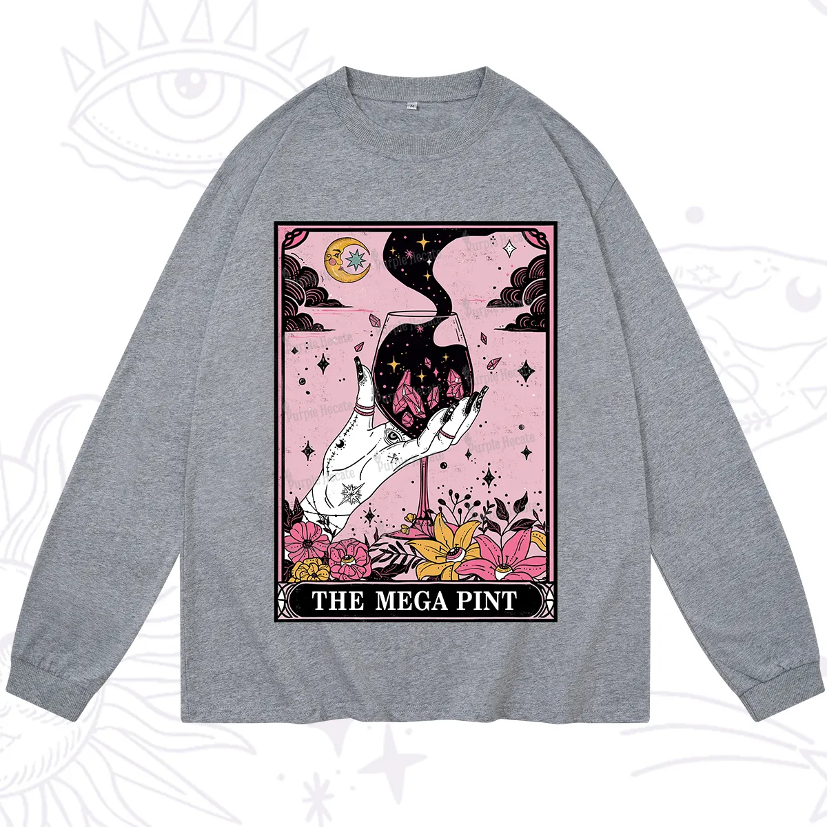 Purplehecate The Mega Pint Tarot Card Long Sleeve T-Shirt