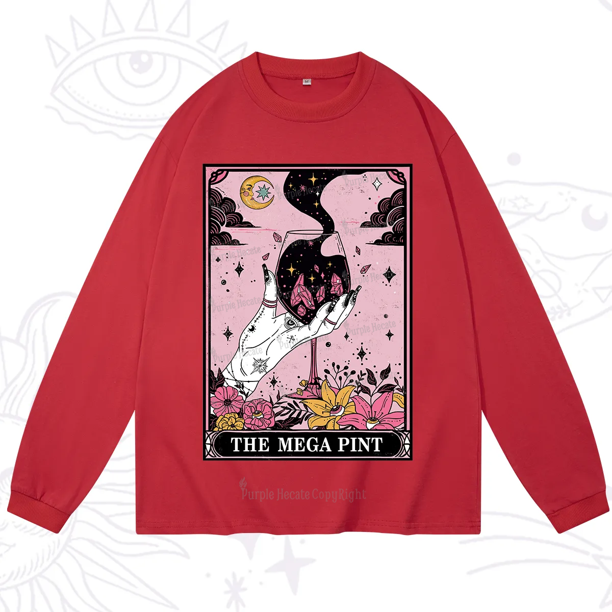Purplehecate The Mega Pint Tarot Card Long Sleeve T-Shirt