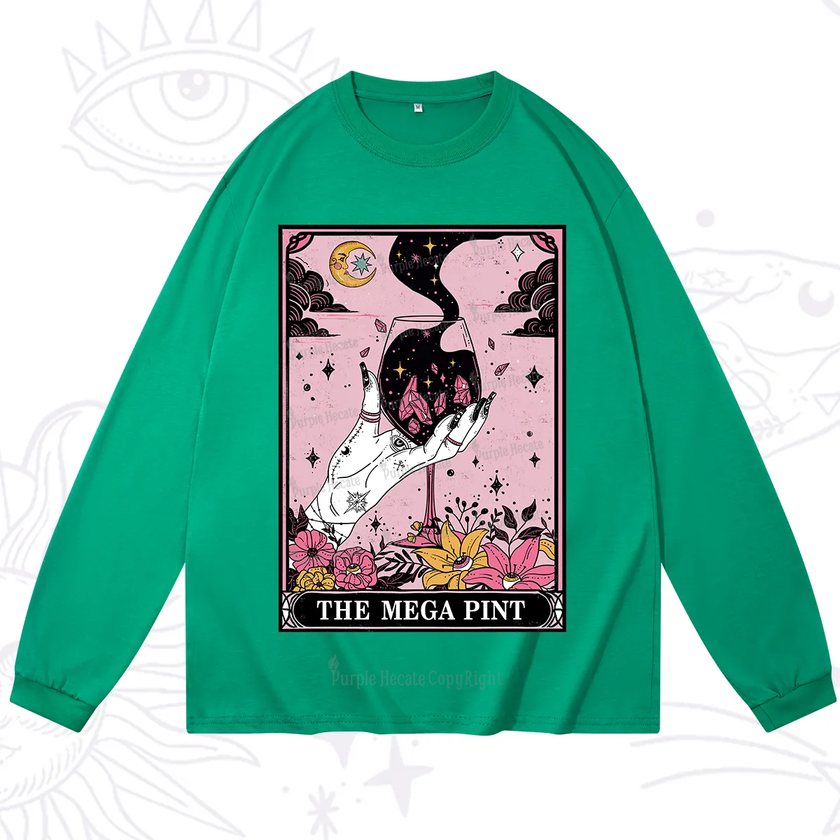 Purplehecate The Mega Pint Tarot Card Long Sleeve T-Shirt