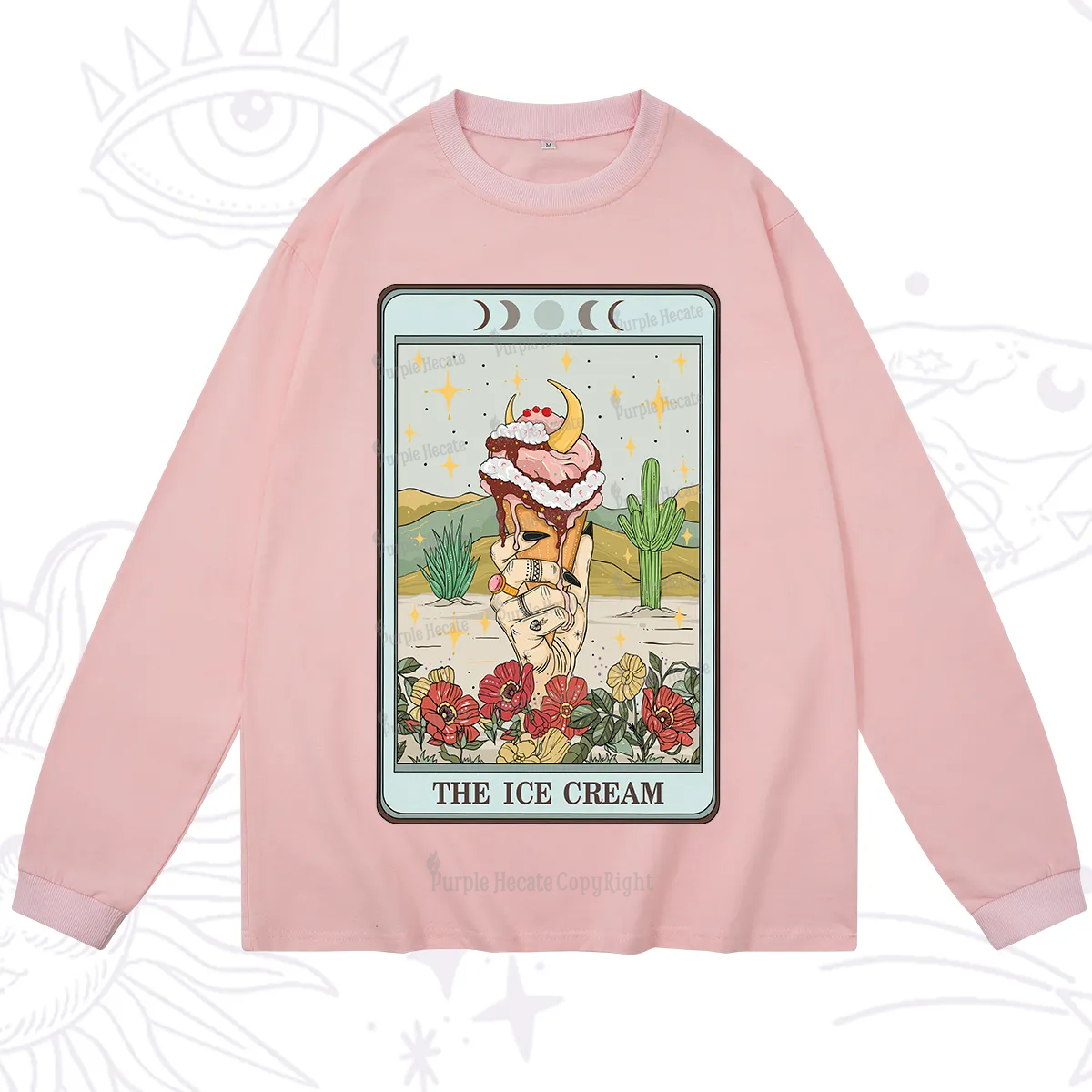Purplehecate The Ice Cream Tarot Long Sleeve T-Shirt