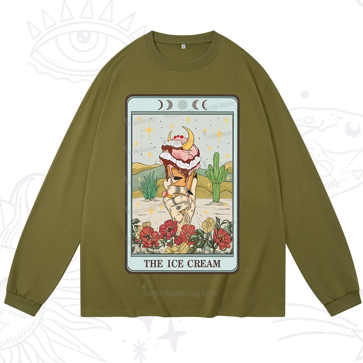 Purplehecate The Ice Cream Tarot Long Sleeve T-Shirt