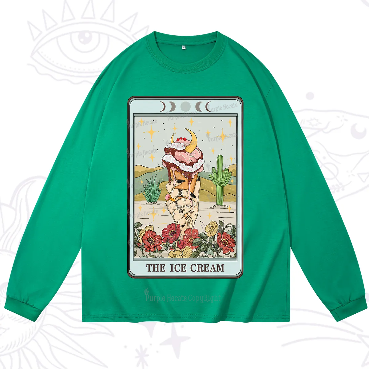 Purplehecate The Ice Cream Tarot Long Sleeve T-Shirt