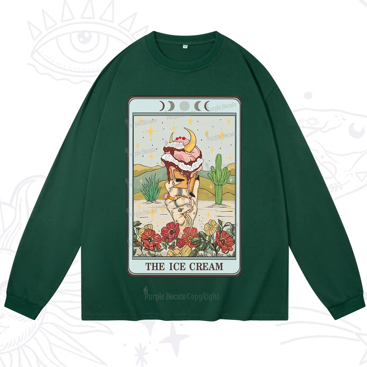 Purplehecate The Ice Cream Tarot Long Sleeve T-Shirt