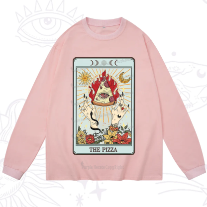 Purplehecate The Pizze Food Tarot Card Long Sleeve T-Shirt