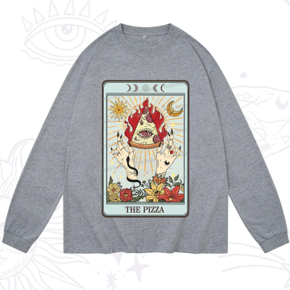 Purplehecate The Pizze Food Tarot Card Long Sleeve T-Shirt