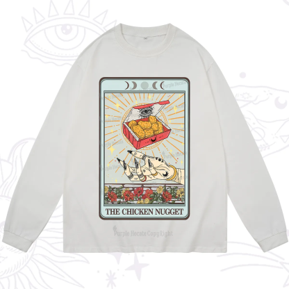 Purplehecate The Chicken Nugget Tarot Card Long Sleeve T-Shirt