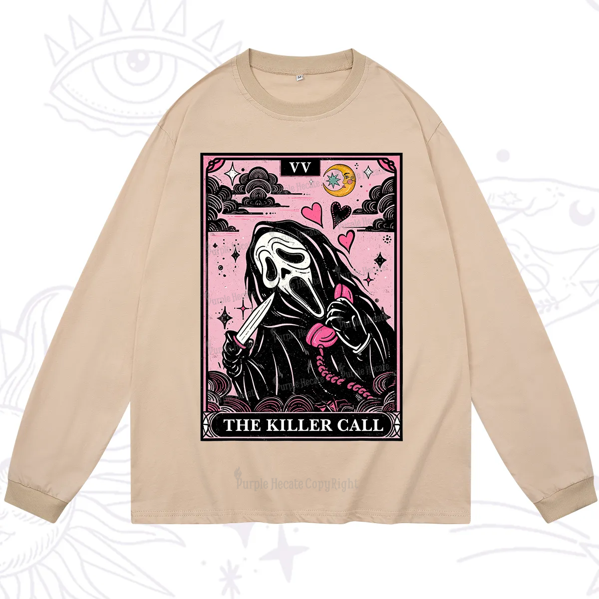 Purplehecate The Killer Call Tarot Long Sleeve T-Shirt