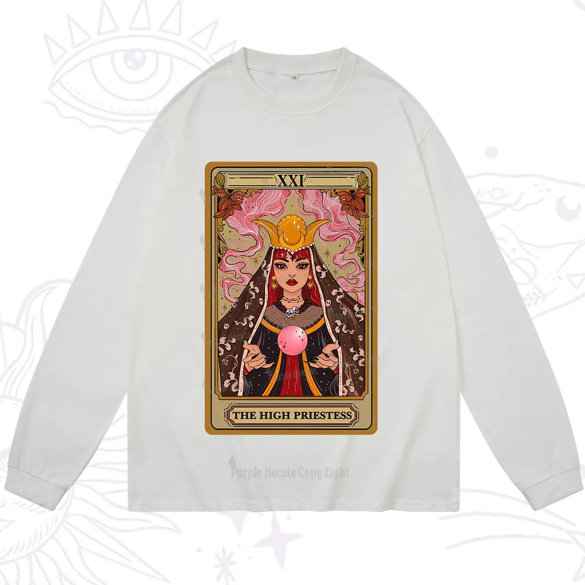 Purplehecate The High Priestess Prophecy Tarot Long Sleeve T-Shirt