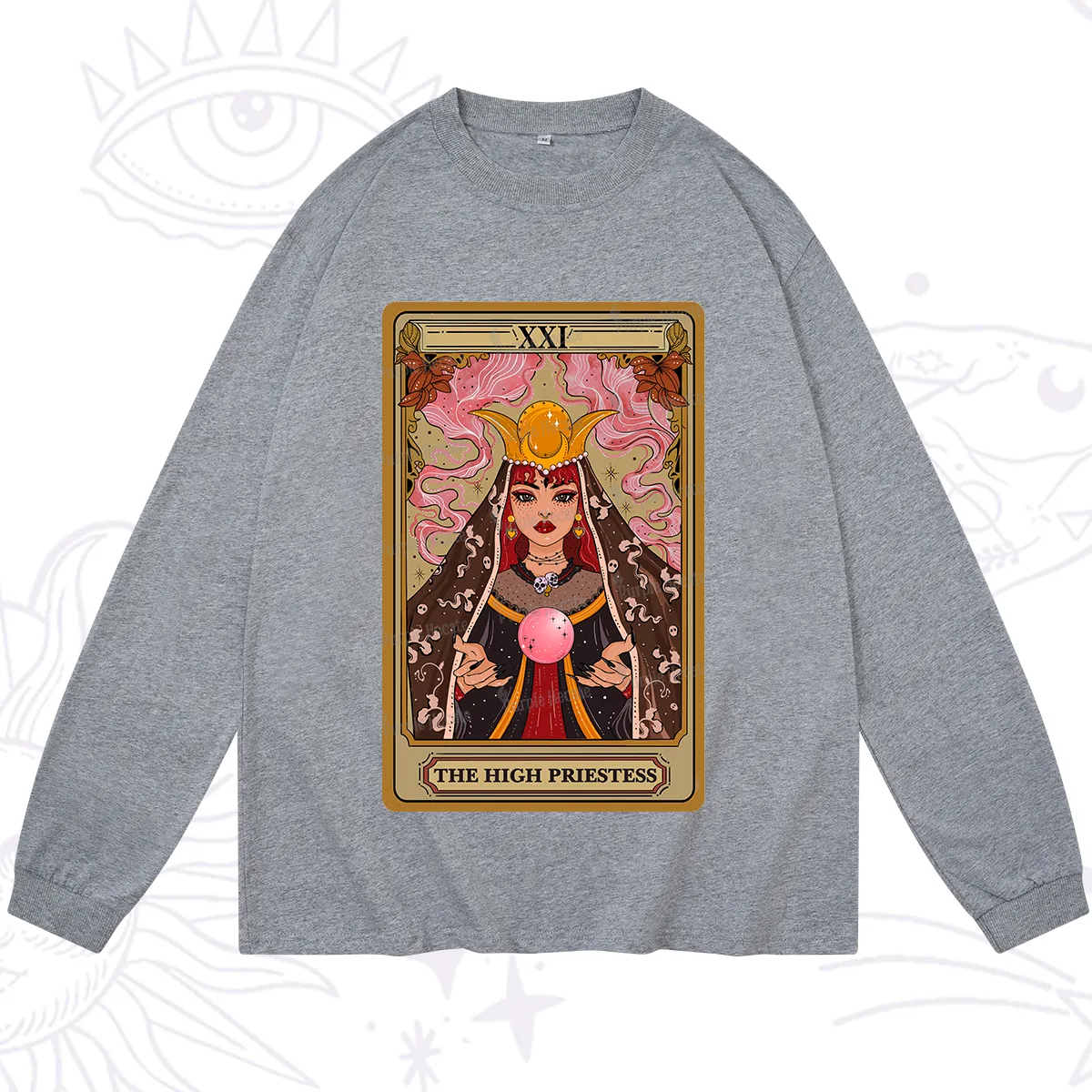 Purplehecate The High Priestess Prophecy Tarot Long Sleeve T-Shirt
