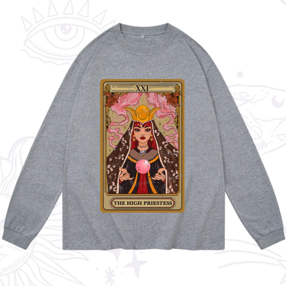 Purplehecate The High Priestess Prophecy Tarot Long Sleeve T-Shirt