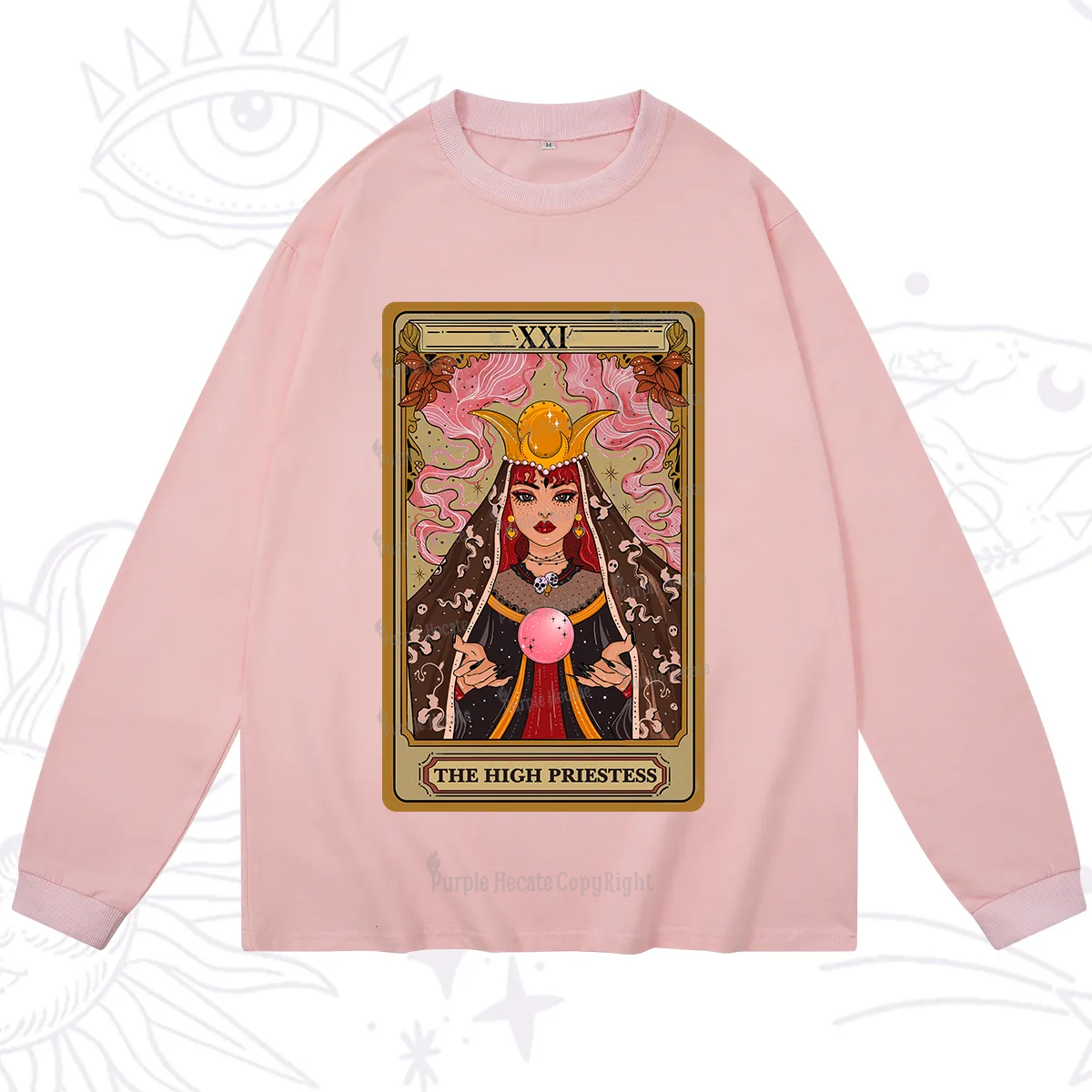 Purplehecate The High Priestess Prophecy Tarot Long Sleeve T-Shirt