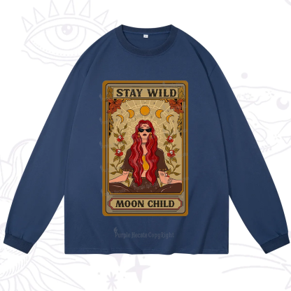 Purplehecate The Stay Wild Moon Child Oracle Card  Long Sleeve T-Shirt