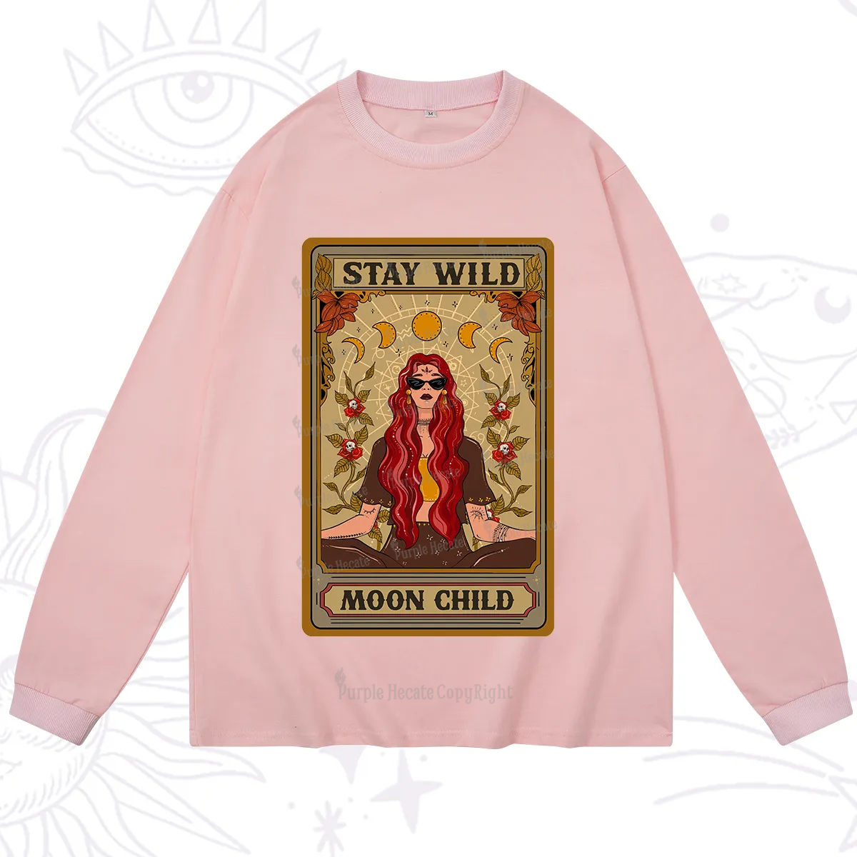 Purplehecate The Stay Wild Moon Child Oracle Card  Long Sleeve T-Shirt