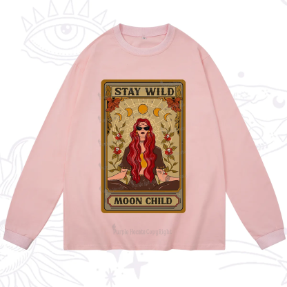 Purplehecate The Stay Wild Moon Child Oracle Card  Long Sleeve T-Shirt