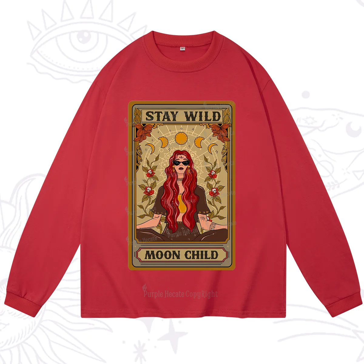Purplehecate The Stay Wild Moon Child Oracle Card  Long Sleeve T-Shirt