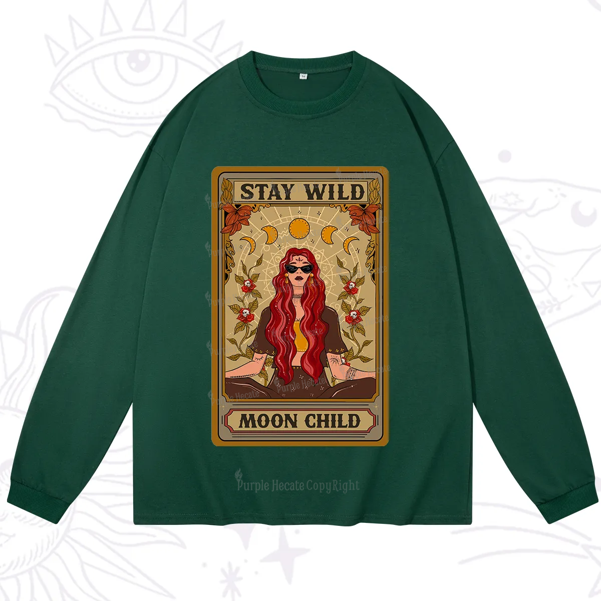 Purplehecate The Stay Wild Moon Child Oracle Card  Long Sleeve T-Shirt