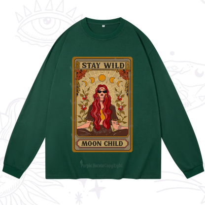 Purplehecate The Stay Wild Moon Child Oracle Card  Long Sleeve T-Shirt