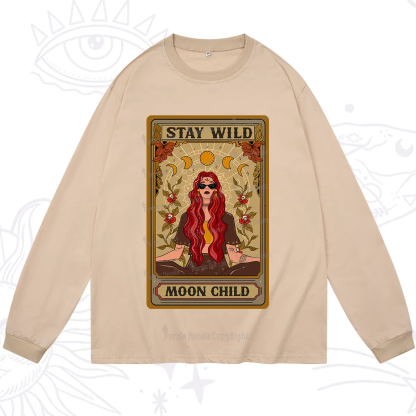 Purplehecate The Stay Wild Moon Child Oracle Card  Long Sleeve T-Shirt