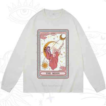 Purplehecate The Moon Tarot Long Sleeve T-Shirt