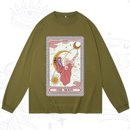 Purplehecate The Moon Tarot Long Sleeve T-Shirt