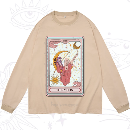 Purplehecate The Moon Tarot Long Sleeve T-Shirt