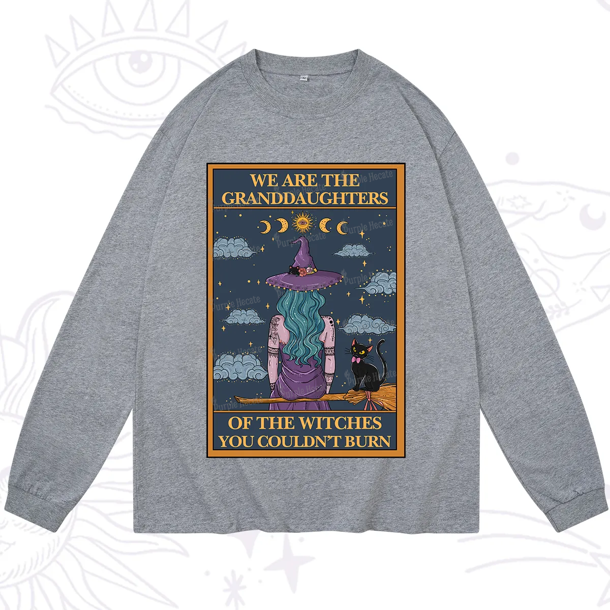 Purplehecate The Witches You Couldn't Burn Oracle Card Long Sleeve T-Shirt