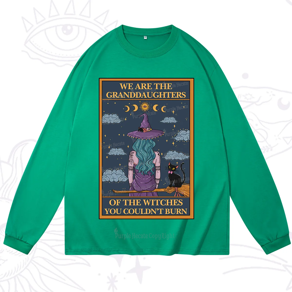 Purplehecate The Witches You Couldn't Burn Oracle Card Long Sleeve T-Shirt