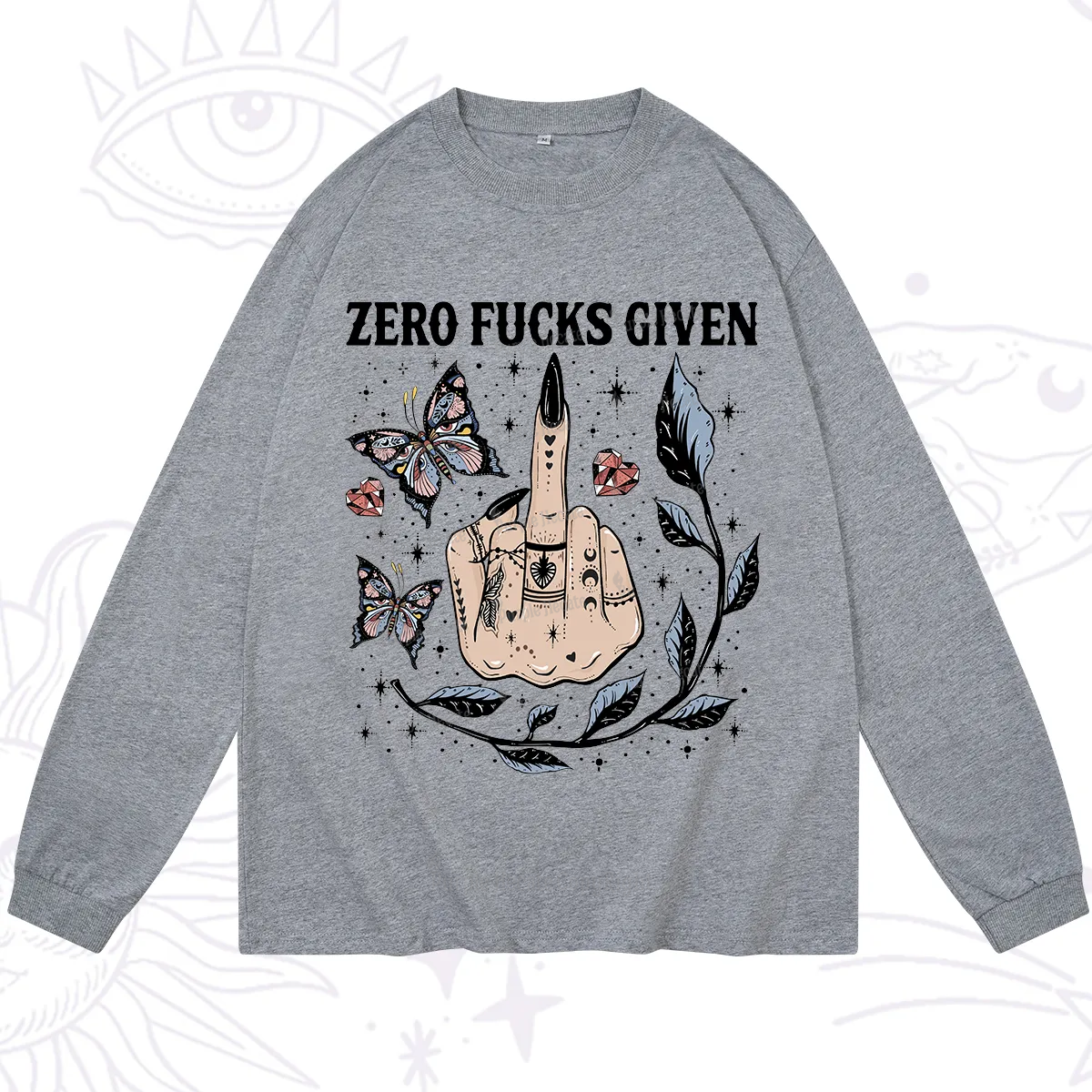 Purplehecate Zero Fucks Given Long Sleeve T-Shirt