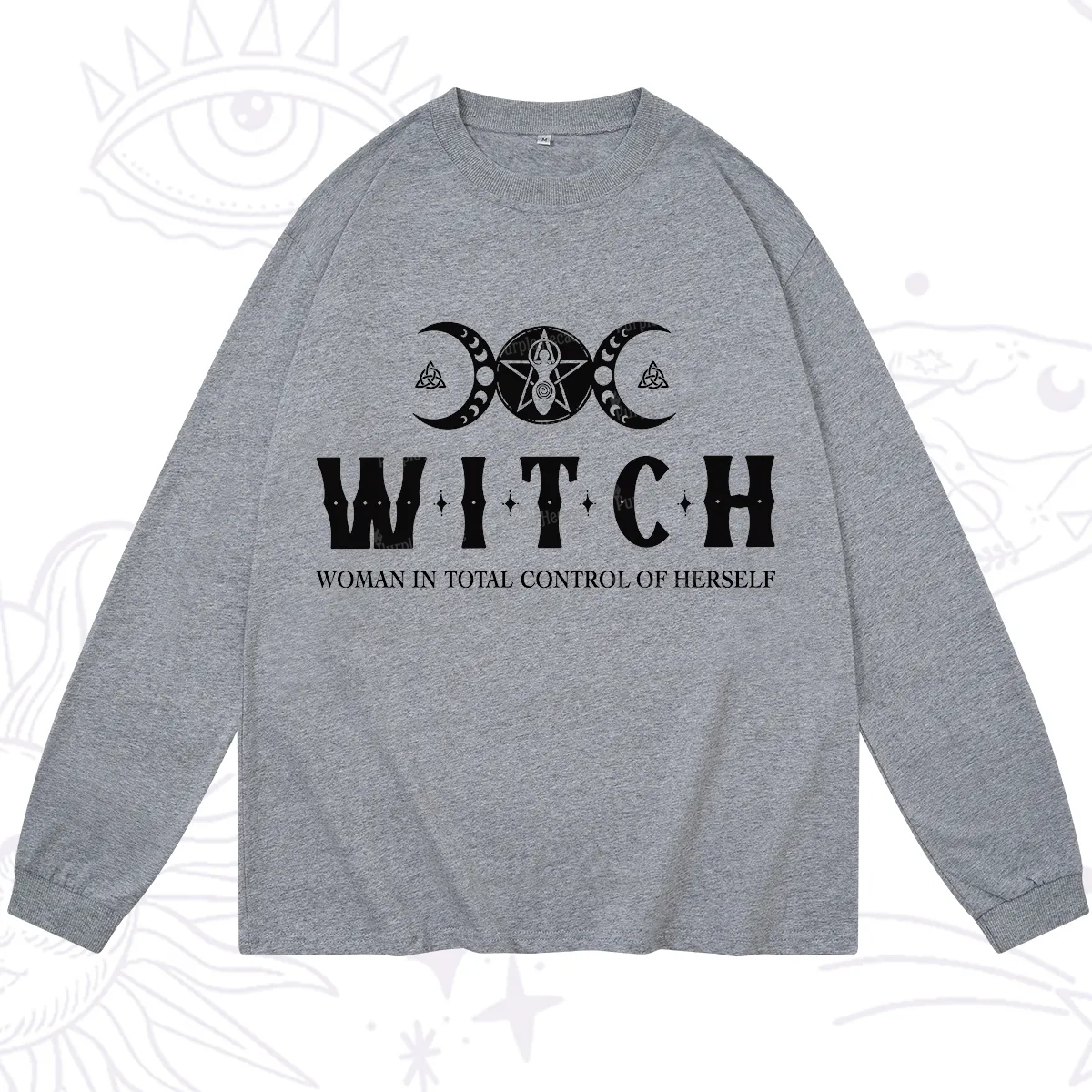 Purplehecate Hecate Woman in Total Control of Herself Long Sleeve T-Shirt
