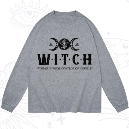 Purplehecate Hecate Woman in Total Control of Herself Long Sleeve T-Shirt