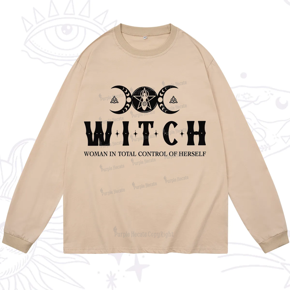 Purplehecate Hecate Woman in Total Control of Herself Long Sleeve T-Shirt