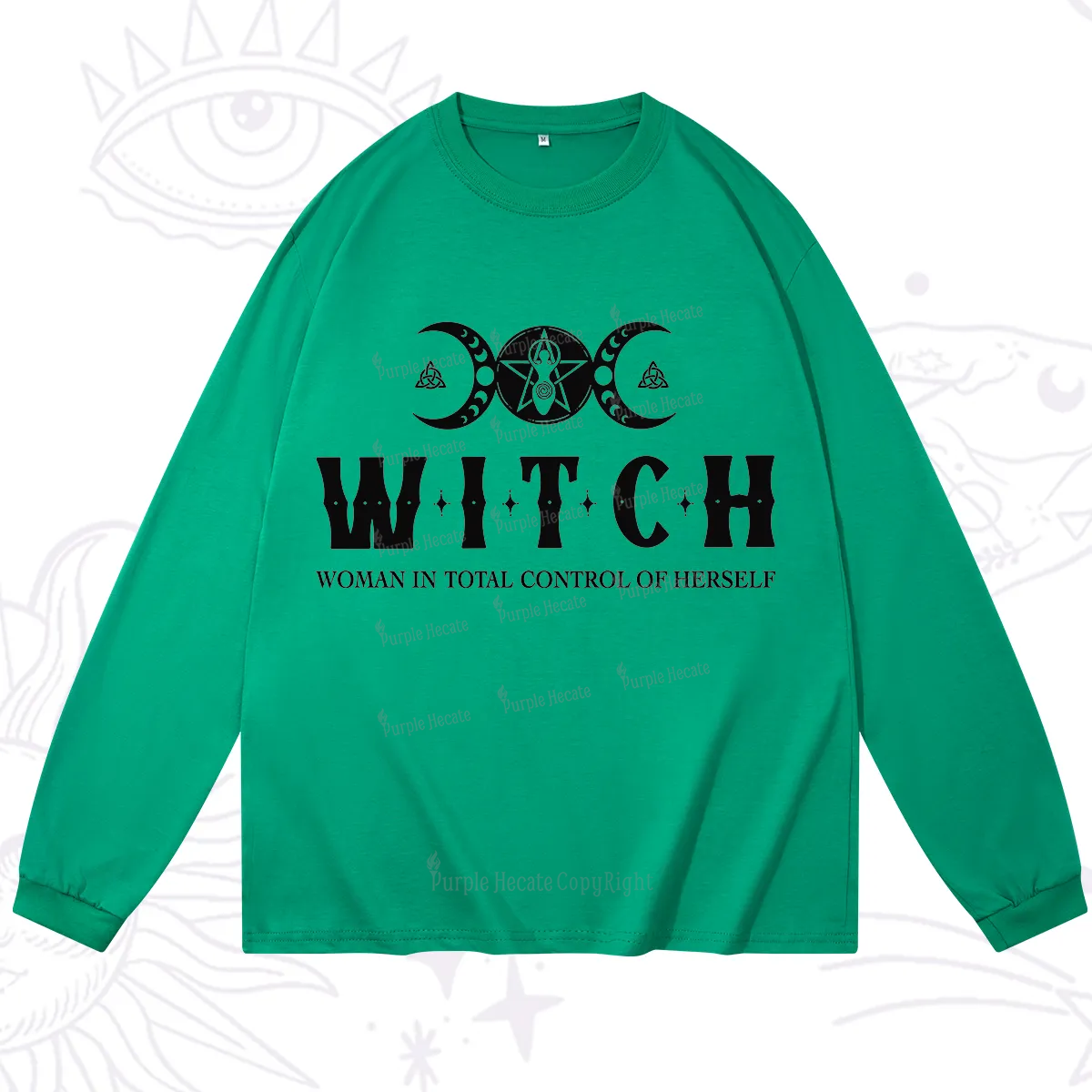 Purplehecate Hecate Woman in Total Control of Herself Long Sleeve T-Shirt