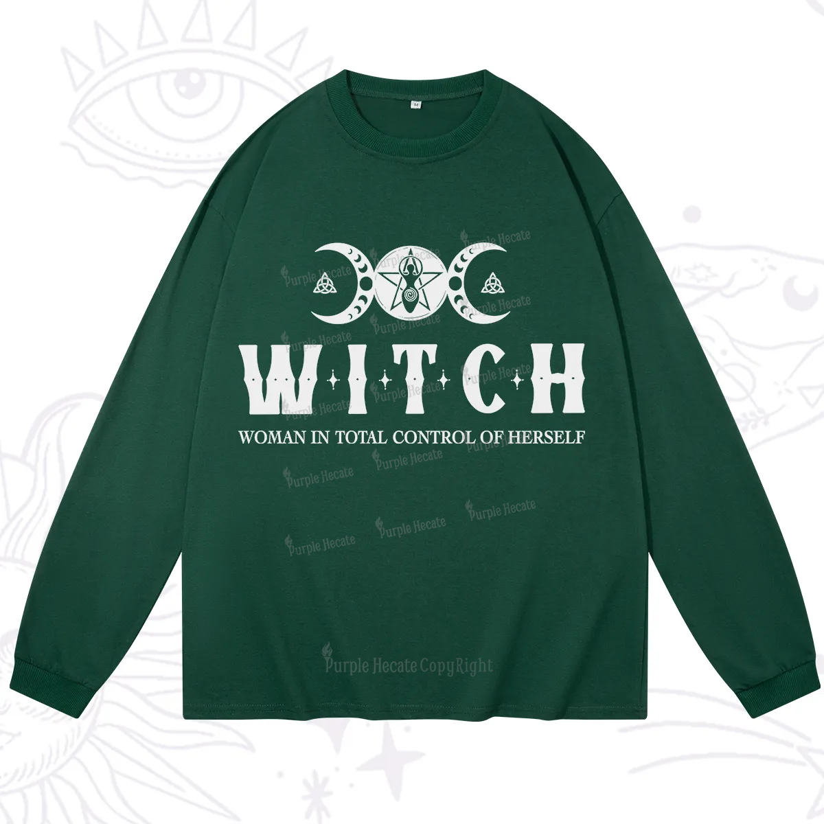 Purplehecate Hecate Woman in Total Control of Herself Long Sleeve T-Shirt