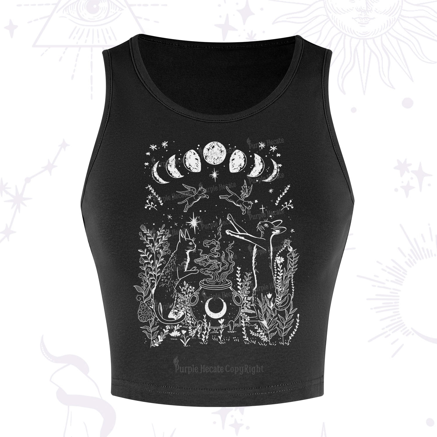 Purplehecate Celestial Cat Crop Tank