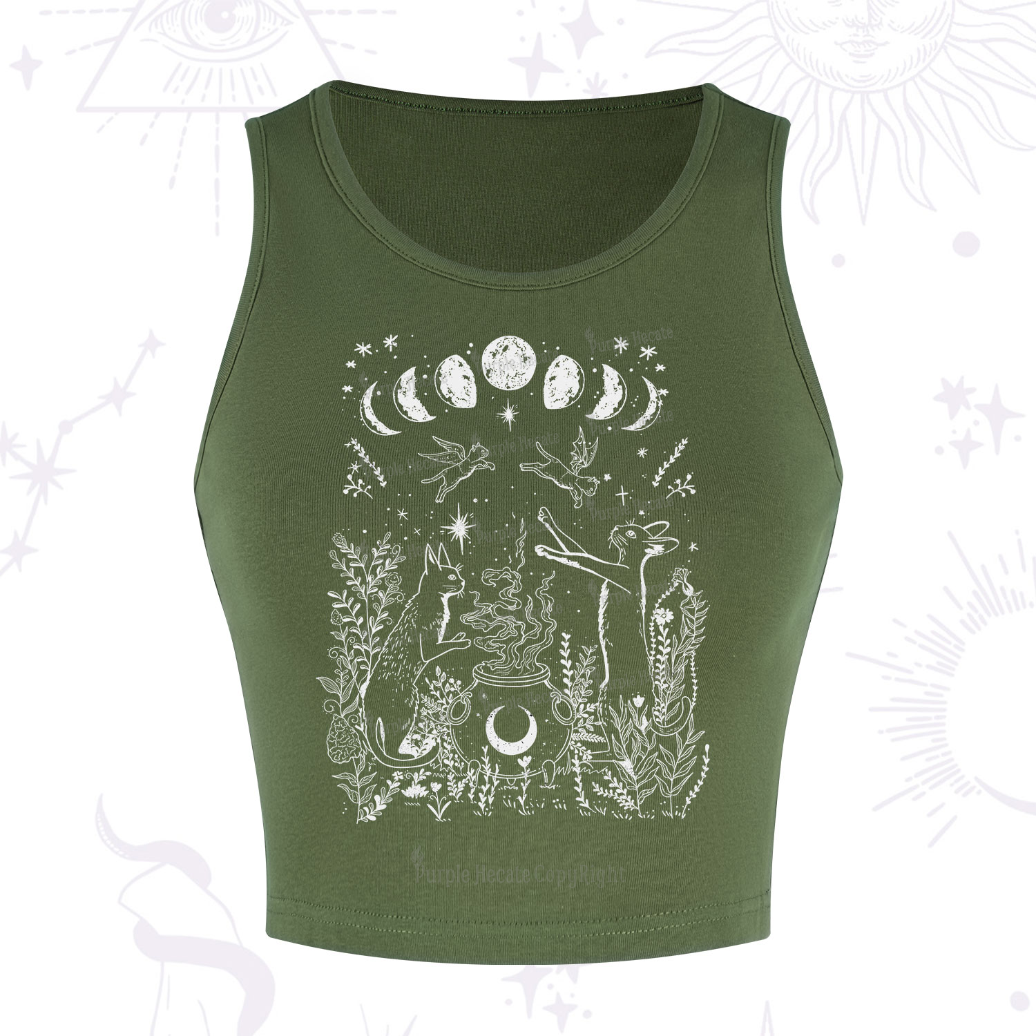 Purplehecate Celestial Cat Crop Tank