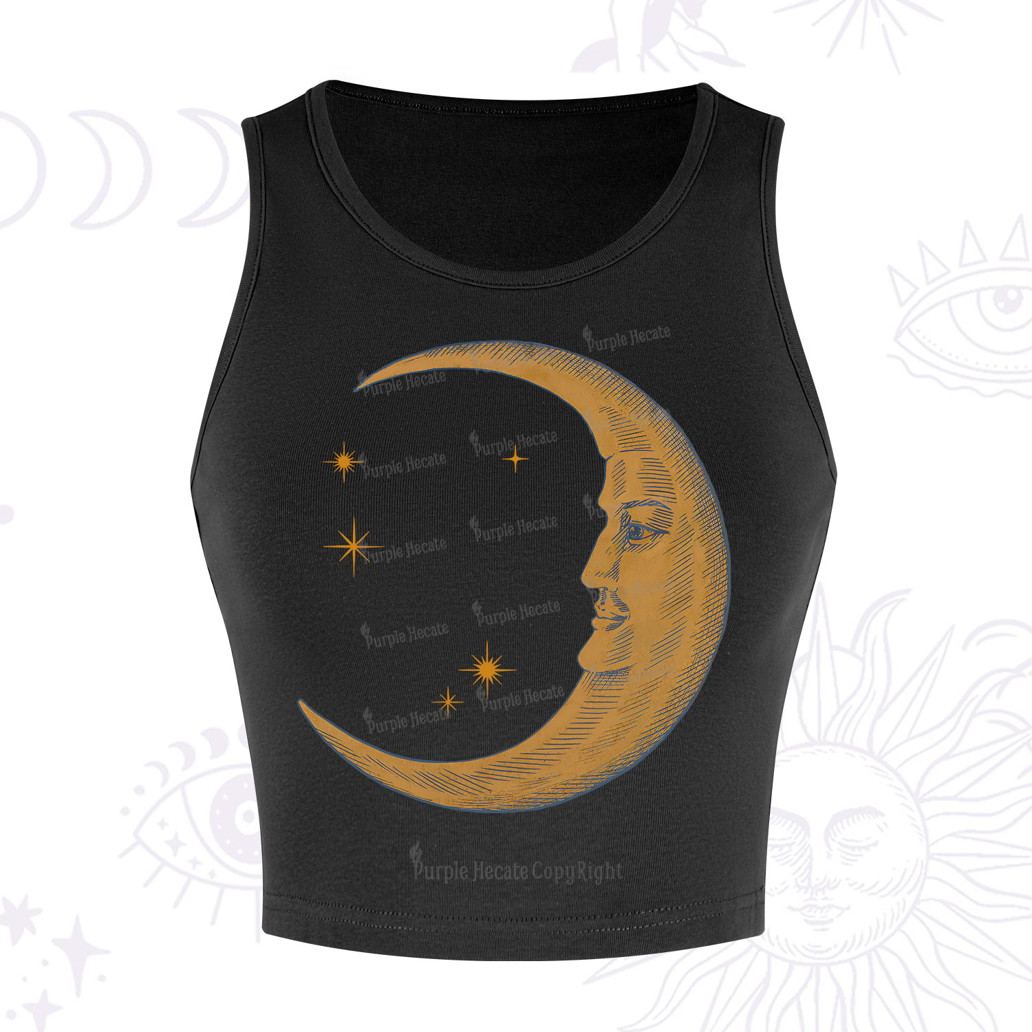 Purplehecate Celestial Moon Crop Tank