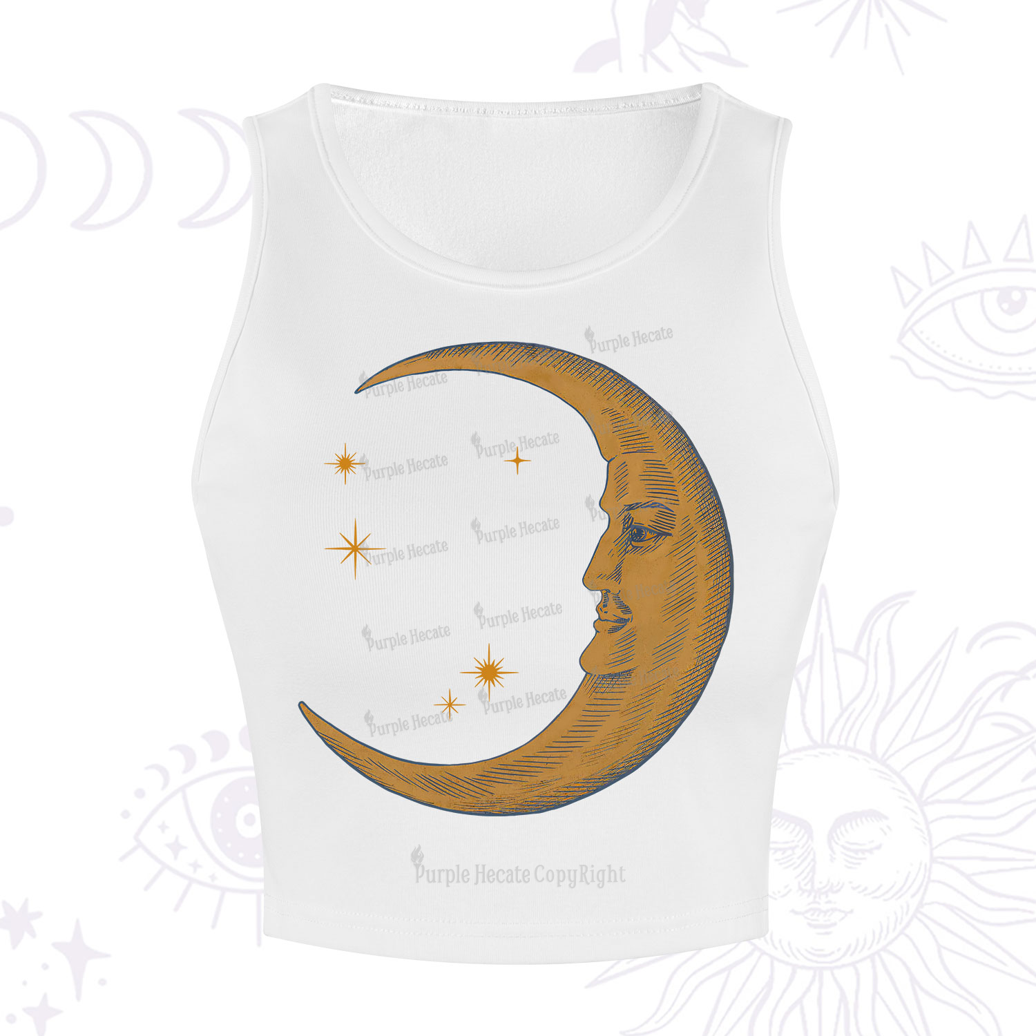 Purplehecate Celestial Moon Crop Tank