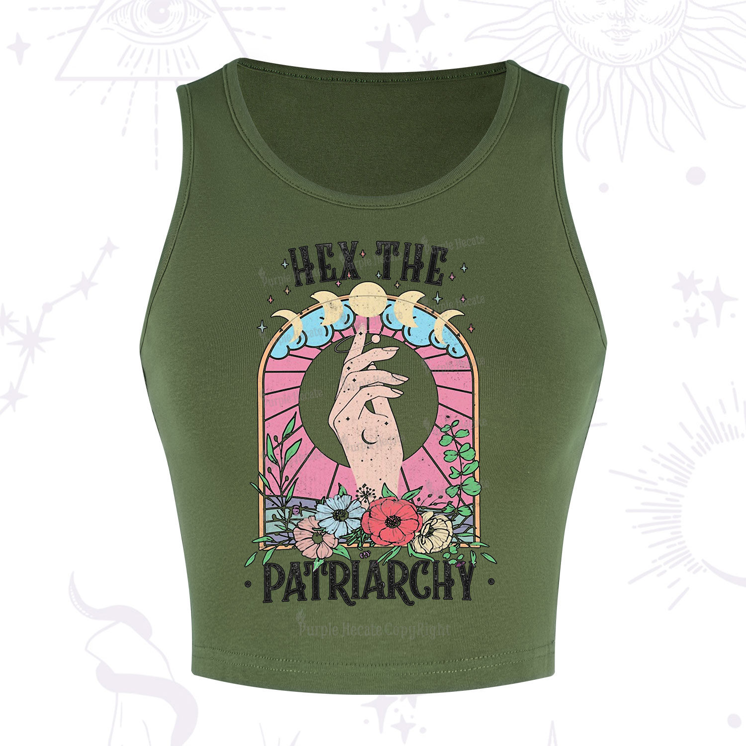 Purplehecate Hex The Patriarchy Crop Tank