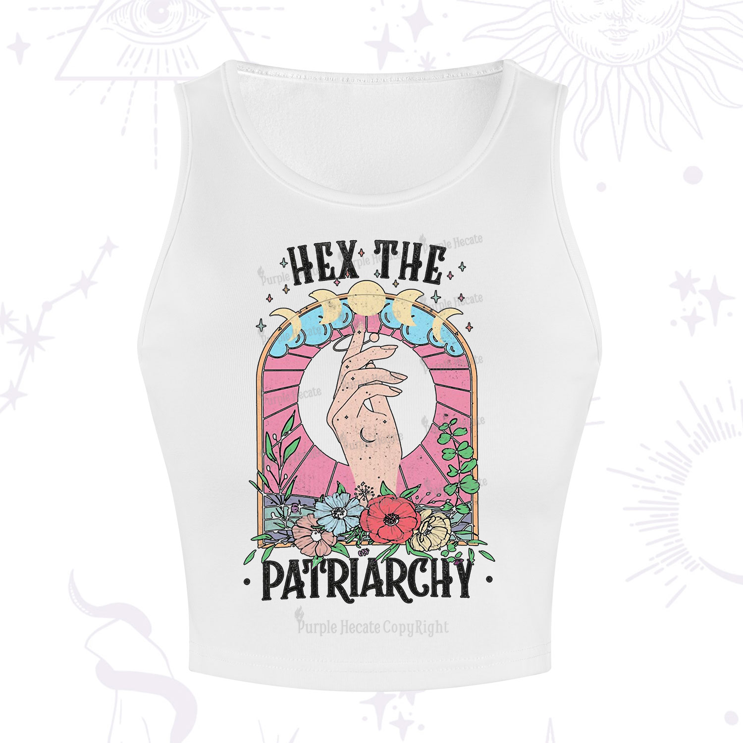 Purplehecate Hex The Patriarchy Crop Tank