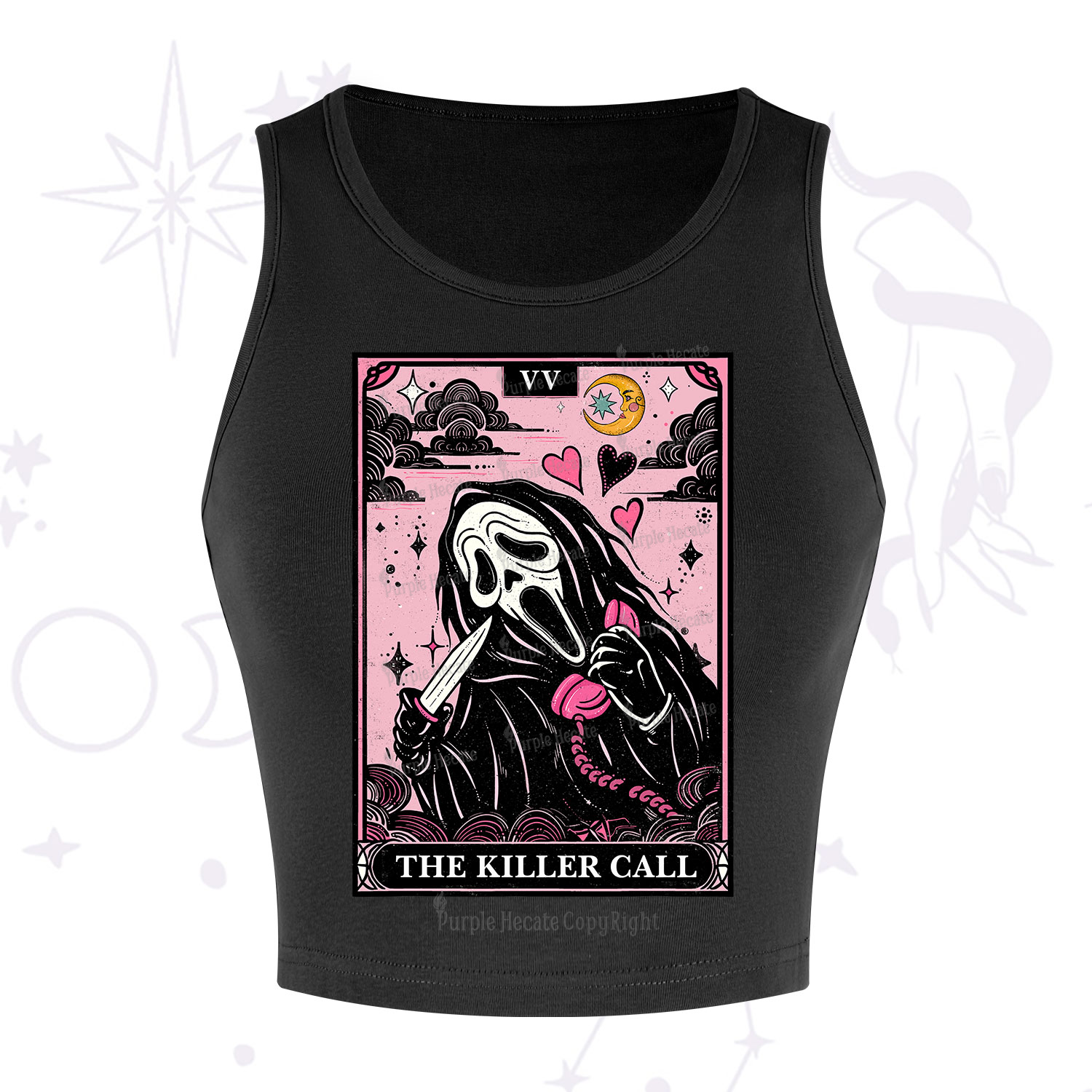 Purplehecate The Killer Call Tarot Crop Tank