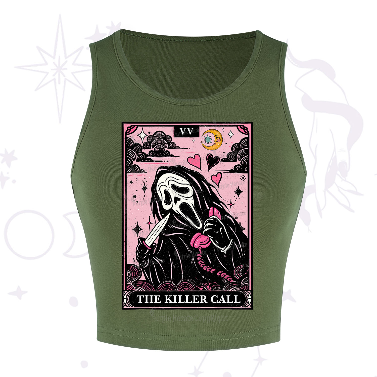 Purplehecate The Killer Call Tarot Crop Tank