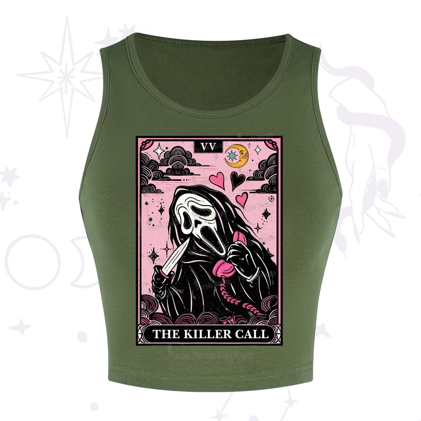 Purplehecate The Killer Call Tarot Crop Tank