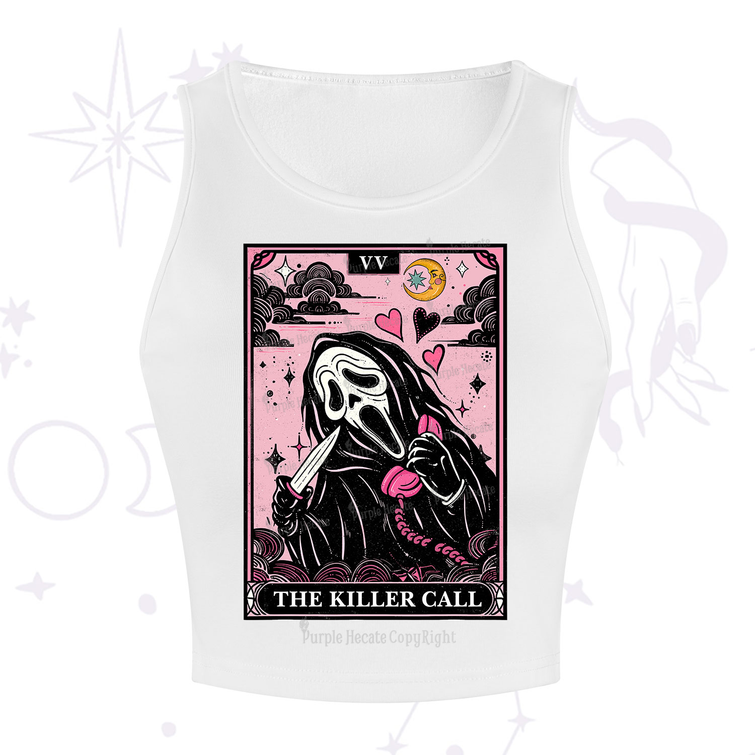 Purplehecate The Killer Call Tarot Crop Tank
