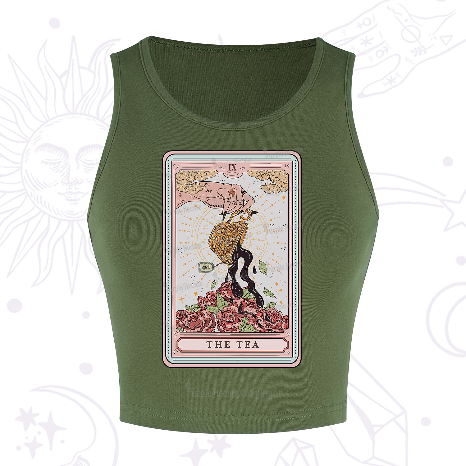 Purplehecate The Tea Food Tarot Crop Tank