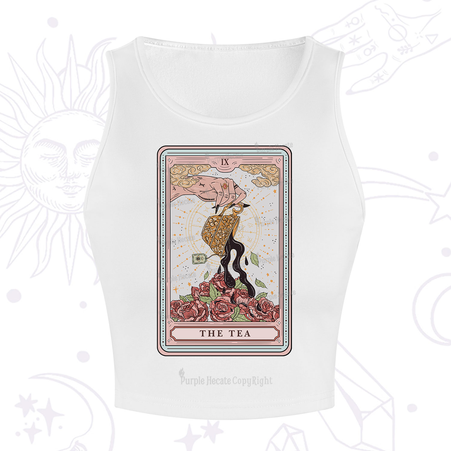 Purplehecate The Tea Food Tarot Crop Tank