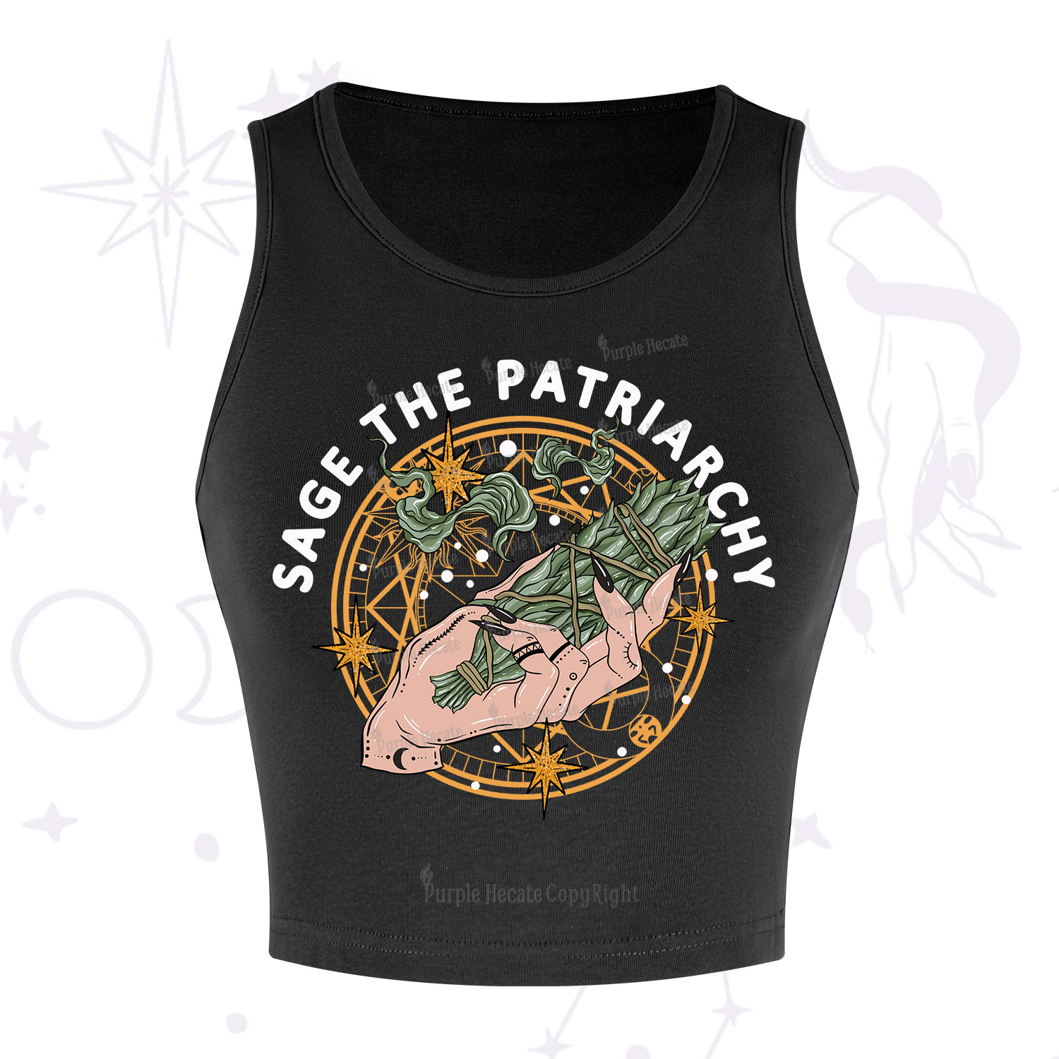 Purplehecate Sage The Patriarchy Crop Tank
