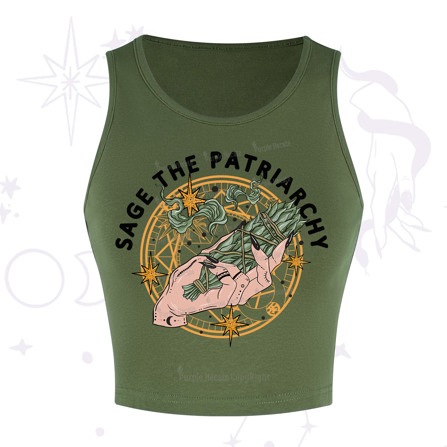 Purplehecate Sage The Patriarchy Crop Tank