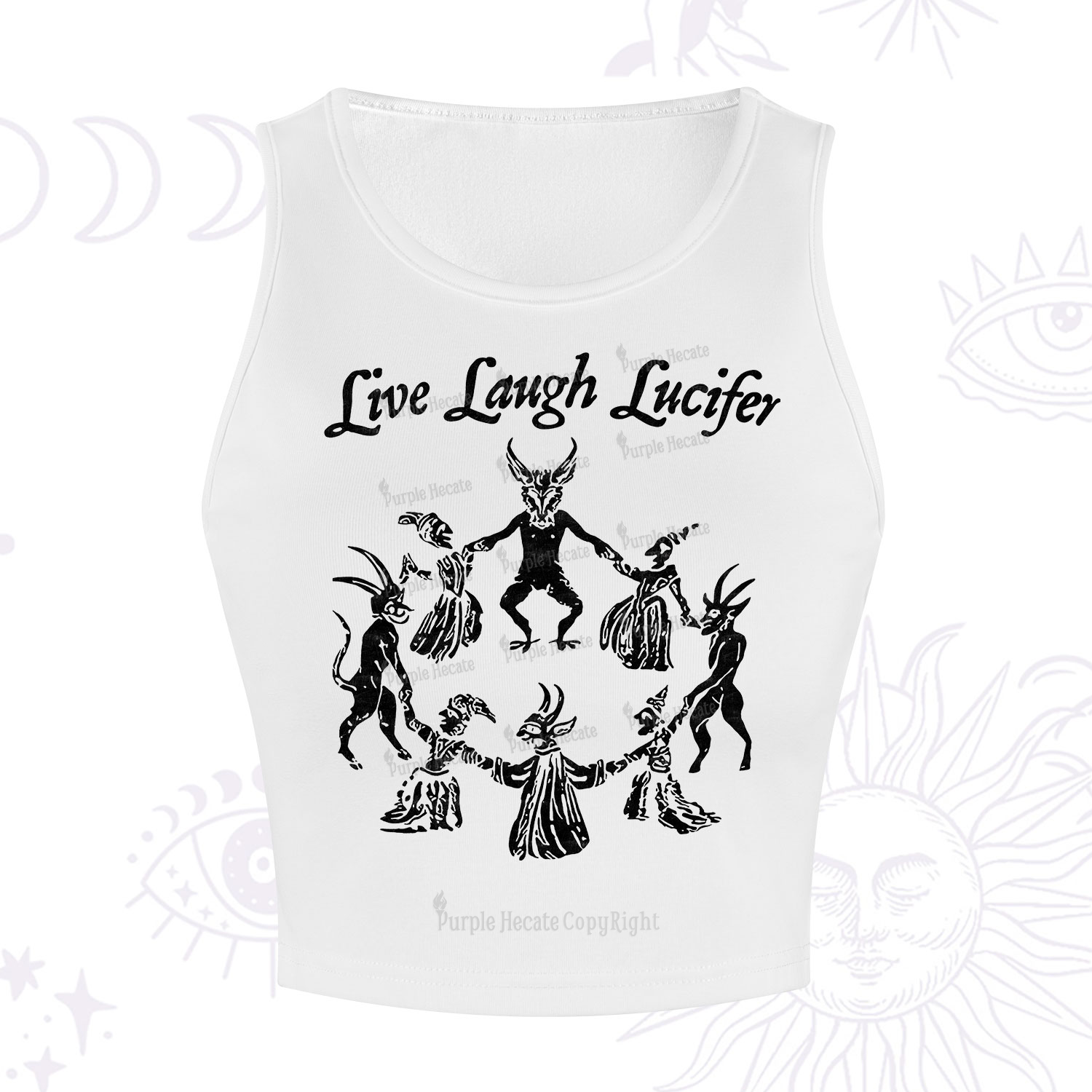 Purplehecate Live Laugh Lucifer Crop Tank