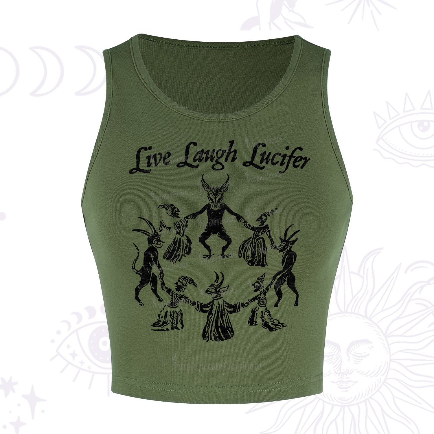 Purplehecate Live Laugh Lucifer Crop Tank