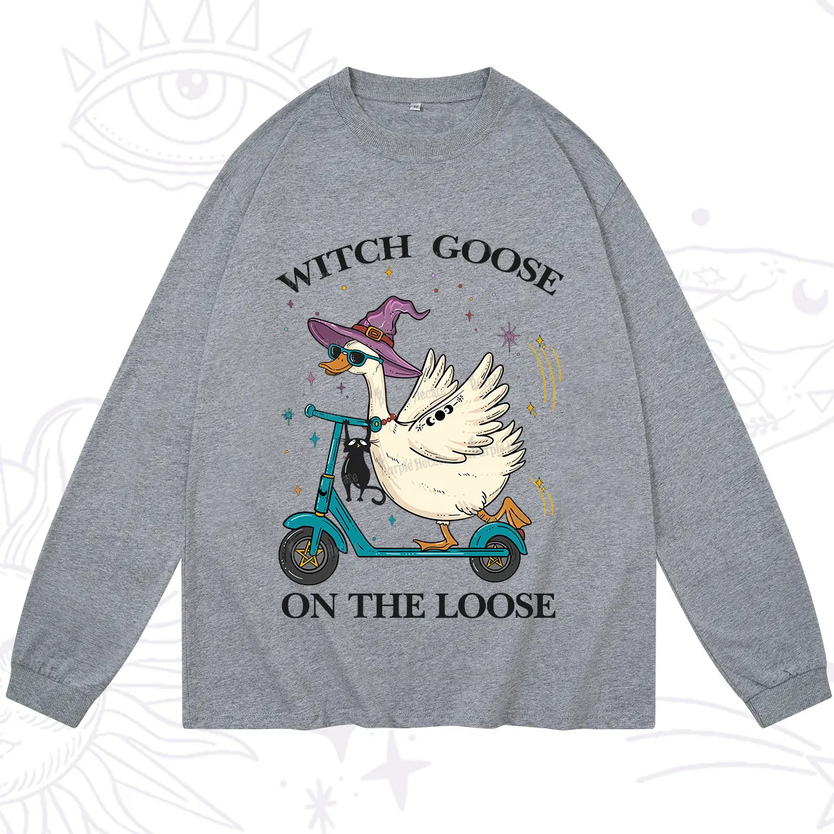 Purplehecate Witch Goose On The Loose Long Sleeve T-Shirt